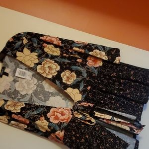 Torrid floral knit babydoll open kimono